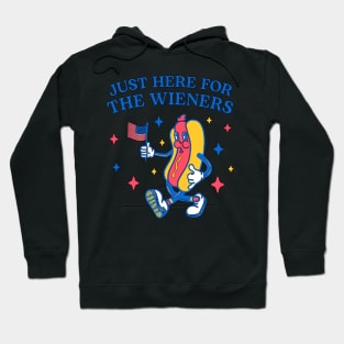 Funny 4th of July Hot Dog Wiener Comes Out Adult Humor Gift Hoodie